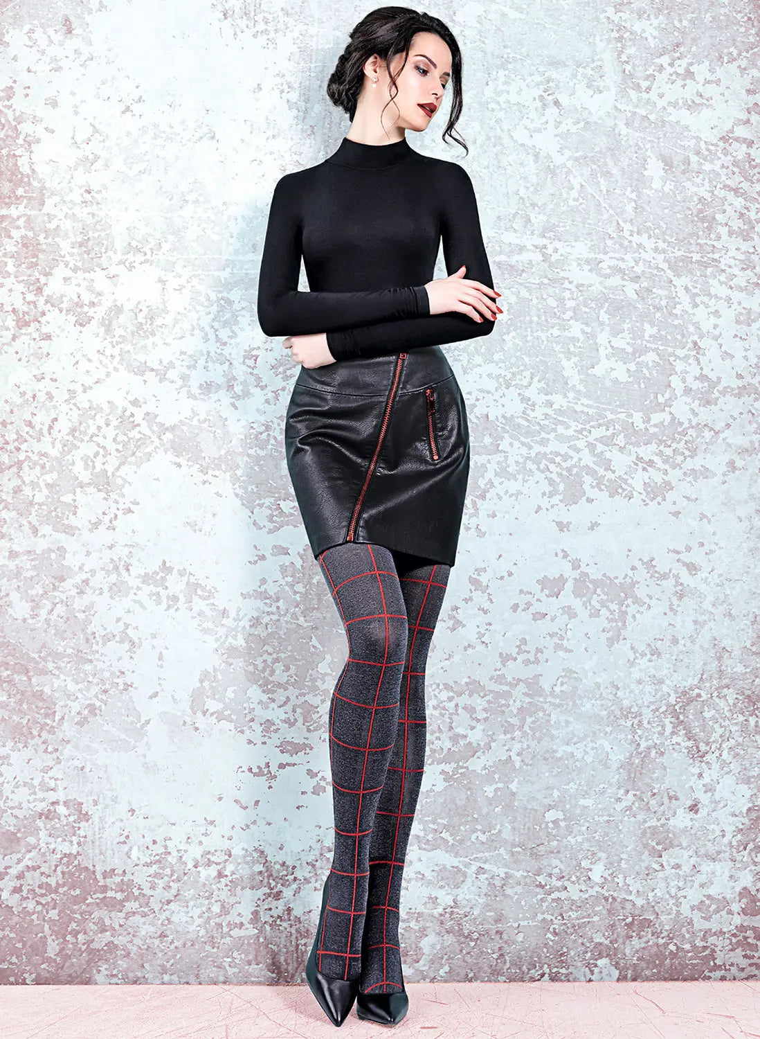 Giulia Amina 60 Den N1 - blickdichte Strumpfhose kariert