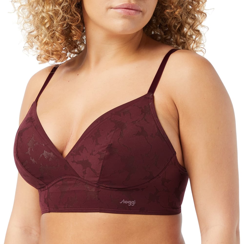 Sloggi Zero Lace 2.0 Longline Bra Claret