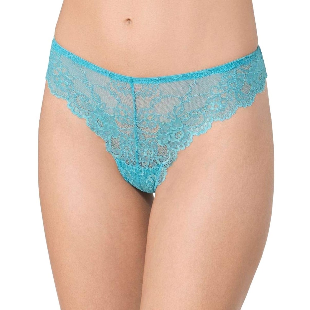 Triumph Tempting Lace Brazilian String Pigeon Blue