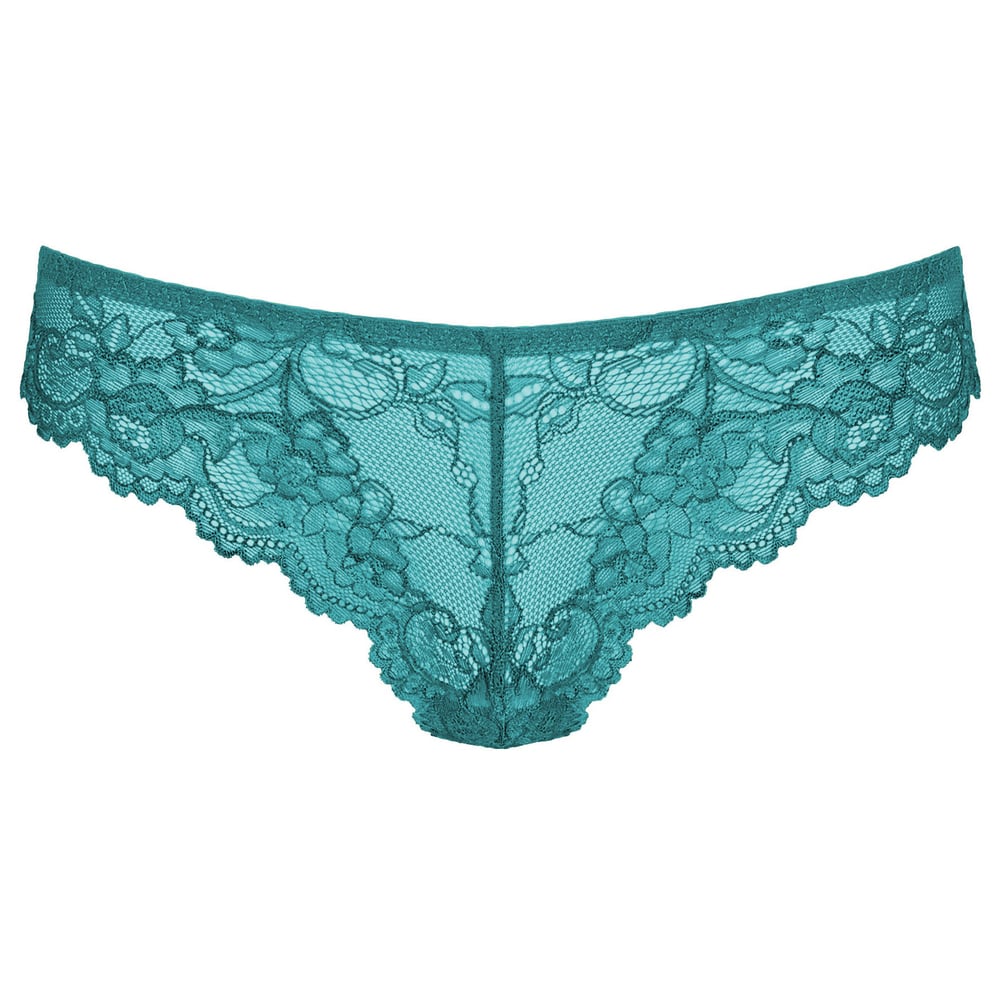 Triumph Tempting Lace Brazilian String Blue Coral
