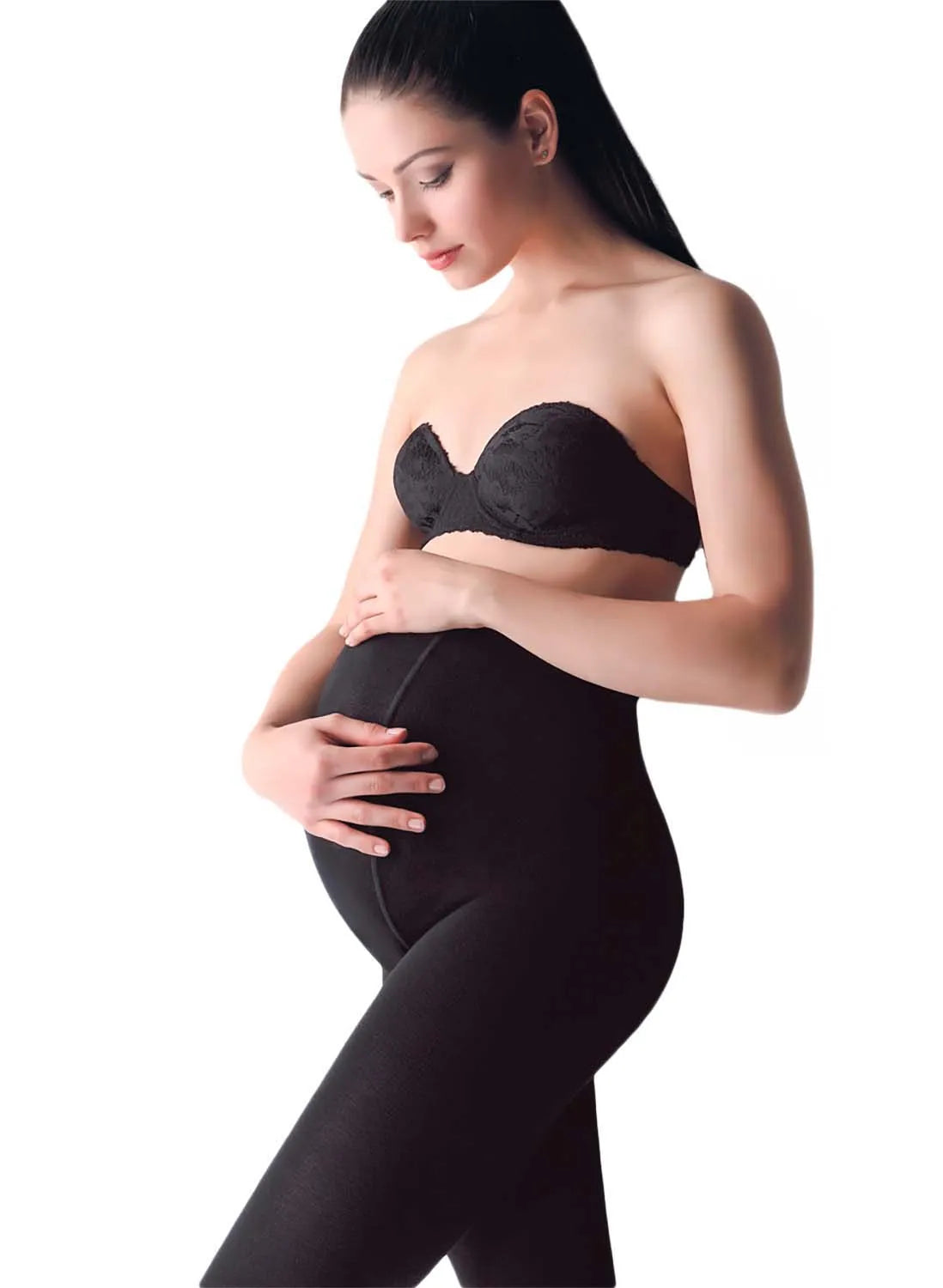 Giulia Mama Cotton 200 Den - Warme, blickdichte Strumpfhose für werdende Mütter