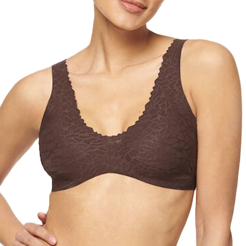 Sloggi Zero Feel Lace 2.0 Bralette Ebony Brown 