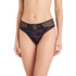 Triumph Beauty-Full Lace-Up Midrise Thong Black 
