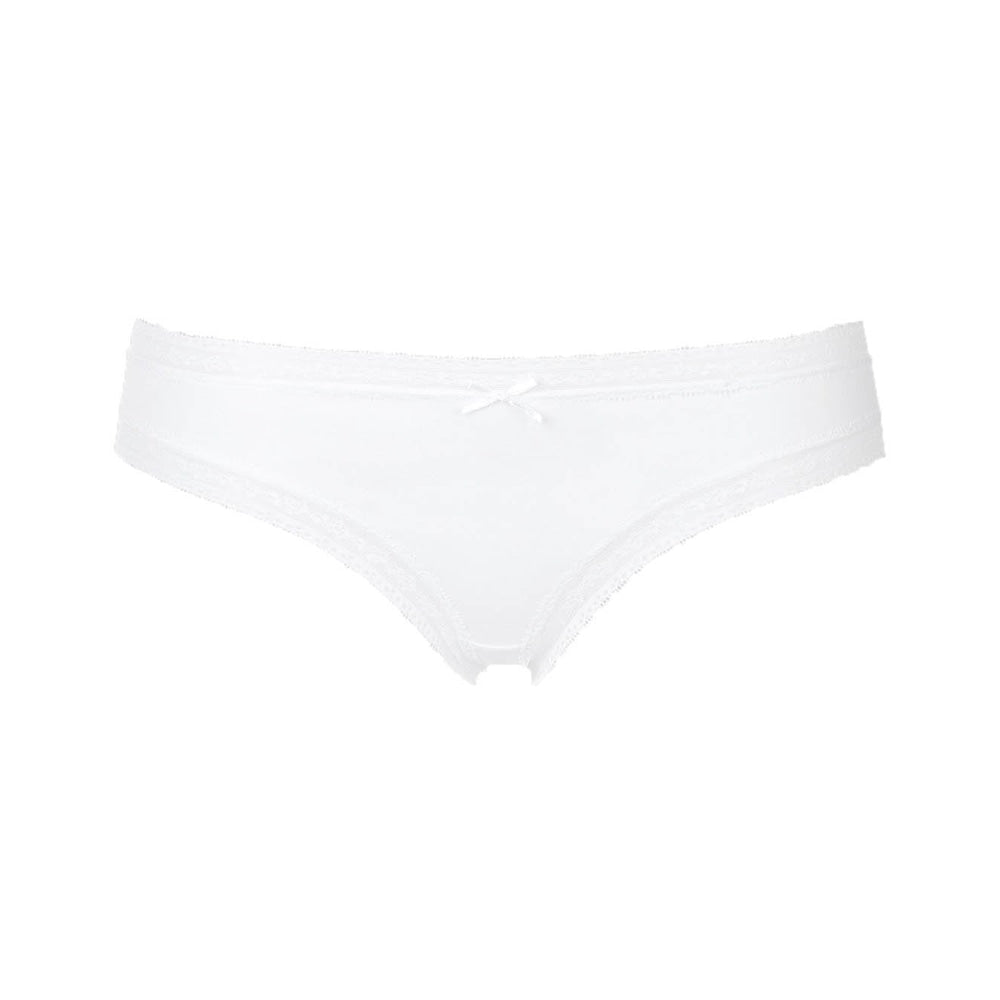 Triumph Brief Cotton and Lace Mini White