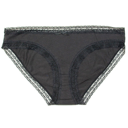 Triumph Brief Cotton and Lace Mini Black 