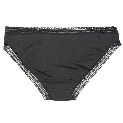 Triumph Brief Cotton and Lace Mini Black 
