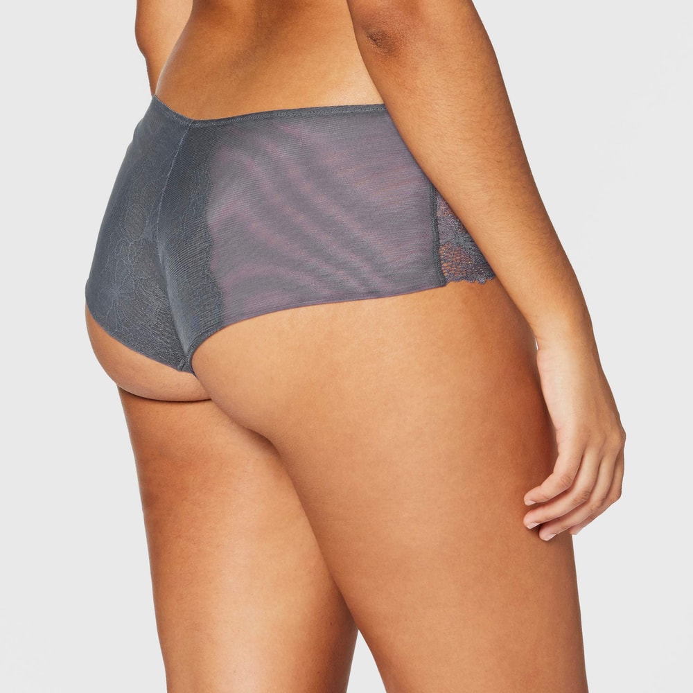 Triumph Lace Spotlight Bandeau Brief Hipster Slate 