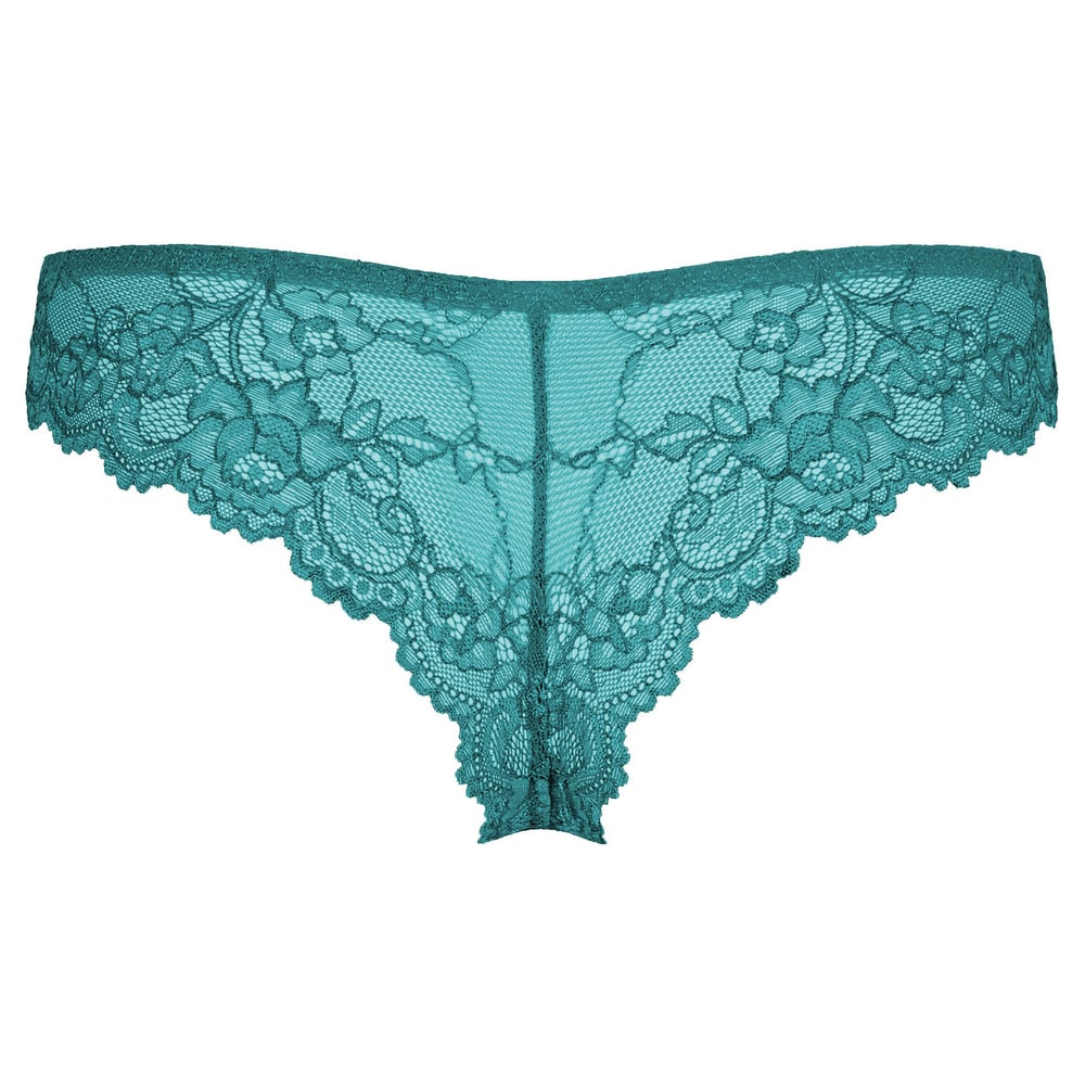 Triumph Tempting Lace Brazilian String Blue Coral 