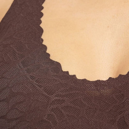 Sloggi Zero Feel Lace 2.0 Bralette Ebony Brown 