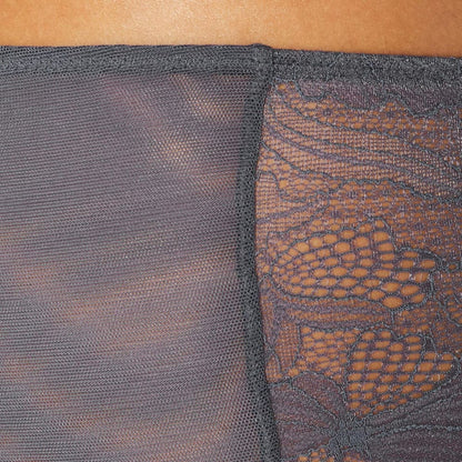 Triumph Lace Spotlight Bandeau Brief Hipster Slate 
